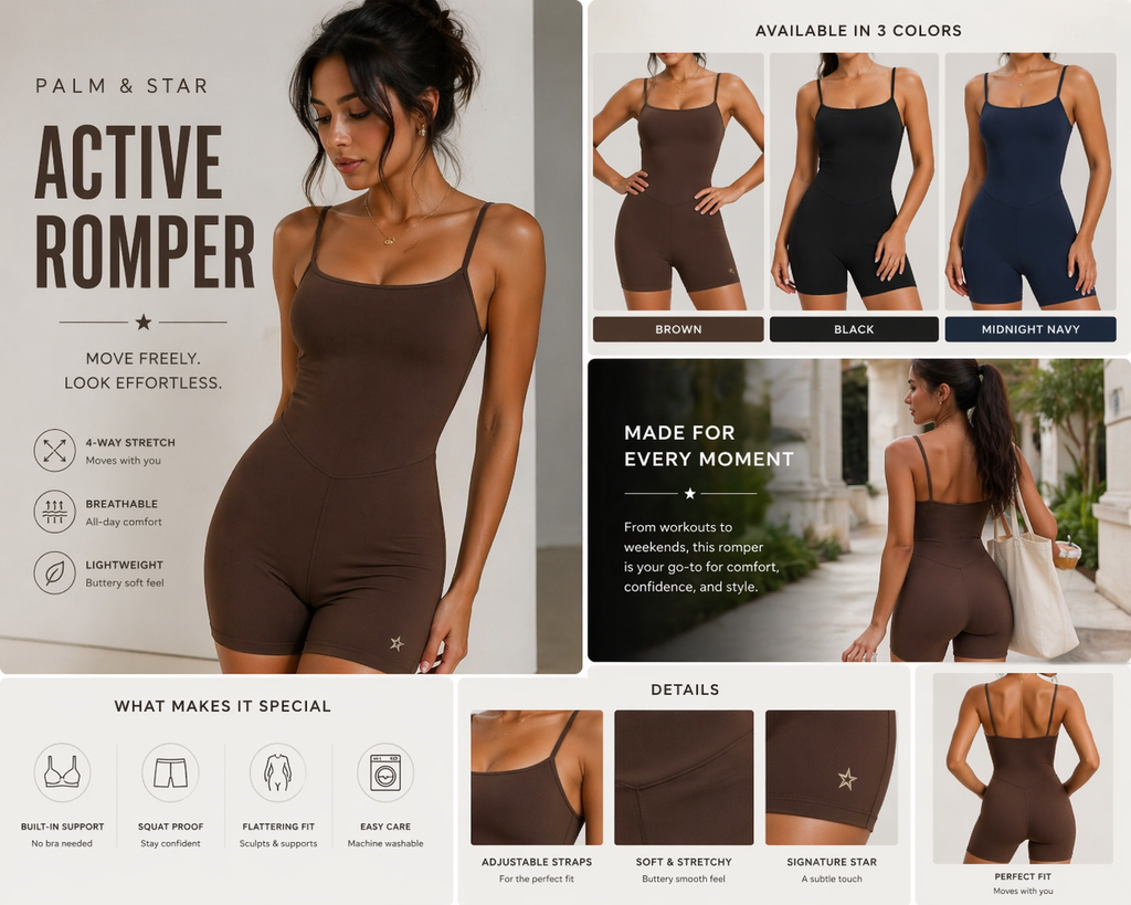 Palm & Star Active Romper